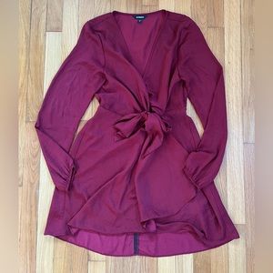 Express Faux Wrap Mini Dress - Small